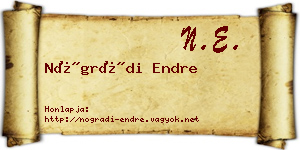 Nógrádi Endre névjegykártya